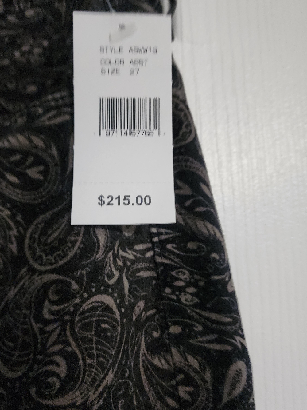 Step Out  NWT Ag Adriano Goldschmied Black Paisley Prima Ankle Cigarette Jeans - Picture 14 of 15